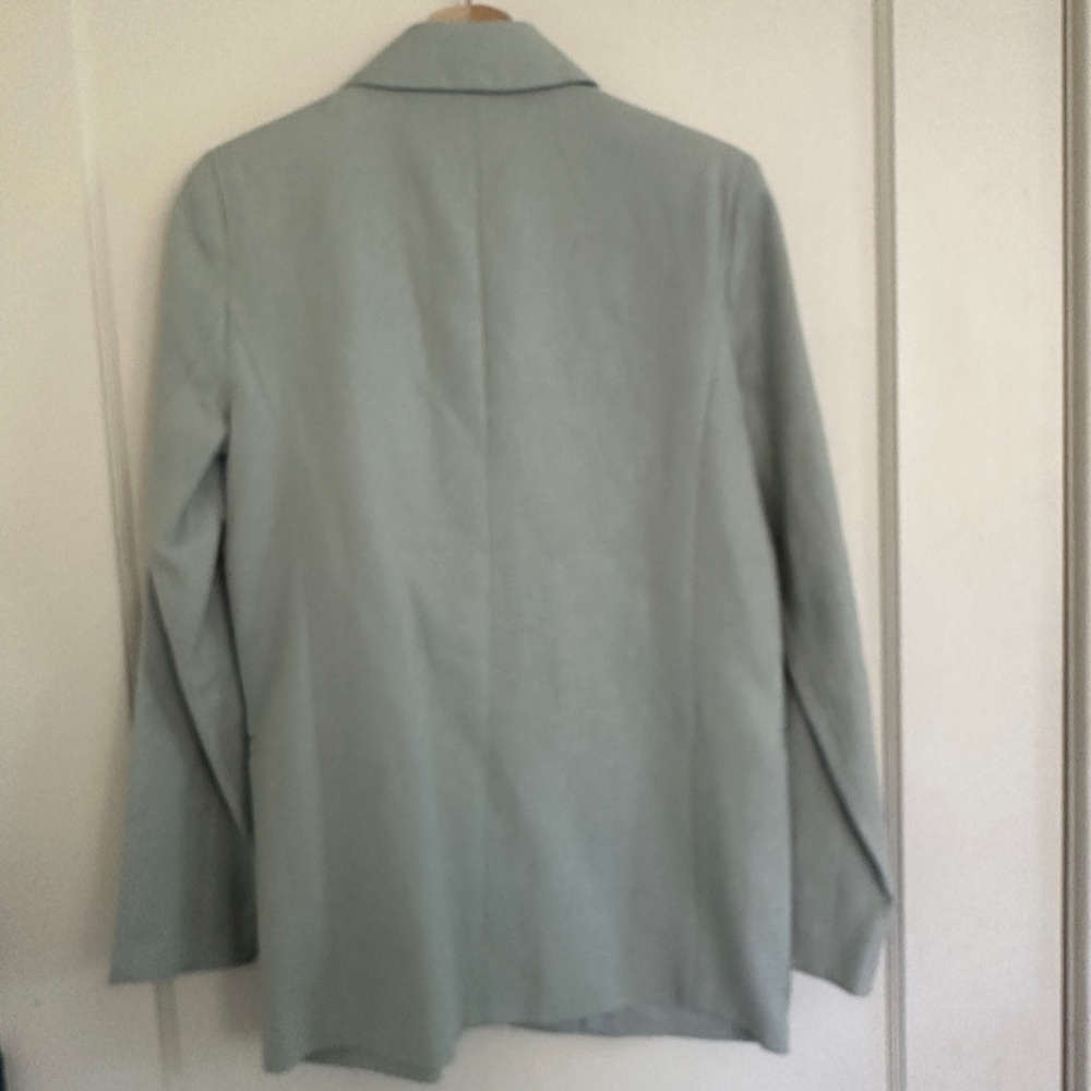 NWT Abercrombie & Fitch Linen Cotton Blend Blazer - Light Sage Green size XS - Picture 8 of 15